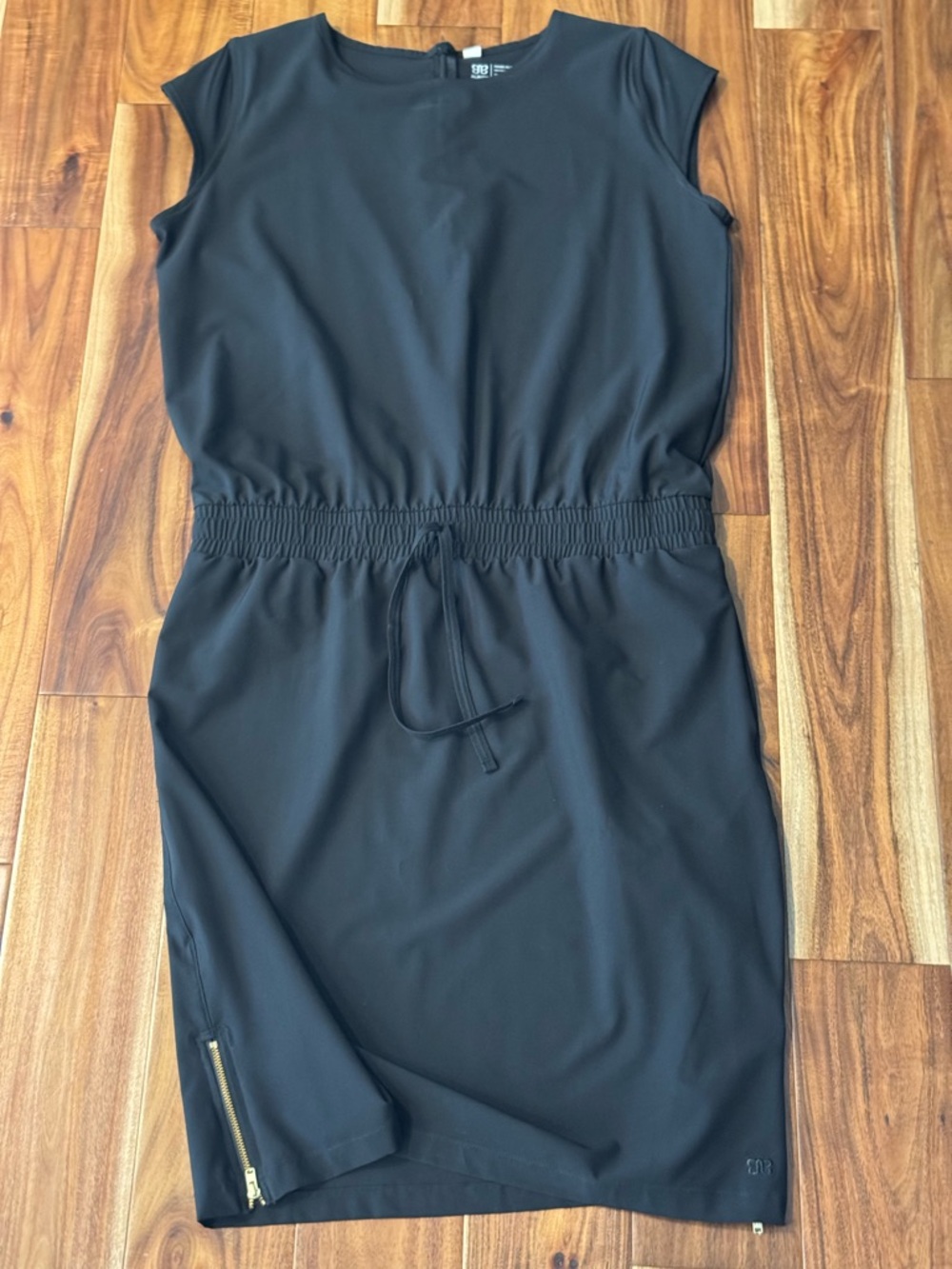 Albion Black Drawstring Waist Casual Dress L
